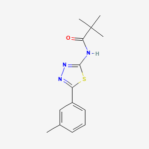 molecular formula C14H17N3OS B3002995 2,2-dimethyl-N-[5-(3-methylphenyl)-1,3,4-thiadiazol-2-yl]propanamide CAS No. 392241-05-3