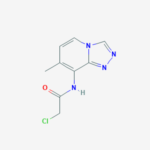 molecular formula C9H9ClN4O B3002997 2-Chloro-N-(7-methyl-[1,2,4]triazolo[4,3-a]pyridin-8-yl)acetamide CAS No. 2411244-40-9
