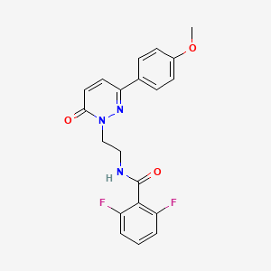 molecular formula C20H17F2N3O3 B3003000 2,6-二氟-N-(2-(3-(4-甲氧基苯基)-6-氧代哒嗪-1(6H)-基)乙基)苯甲酰胺 CAS No. 923173-71-1