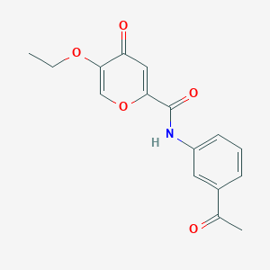 molecular formula C16H15NO5 B3003003 N-(3-acetylphenyl)-5-ethoxy-4-oxo-4H-pyran-2-carboxamide CAS No. 1105230-94-1