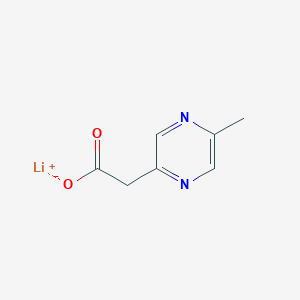 molecular formula C7H7LiN2O2 B3003014 2-(5-Methylpyrazin-2-yl)acetic acid, lithium salt CAS No. 2225137-21-1