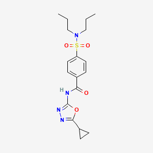 molecular formula C18H24N4O4S B3003017 N-(5-cyclopropyl-1,3,4-oxadiazol-2-yl)-4-(dipropylsulfamoyl)benzamide CAS No. 850935-76-1