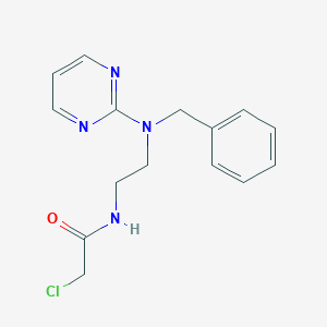 molecular formula C15H17ClN4O B3003025 N-[2-[Benzyl(pyrimidin-2-yl)amino]ethyl]-2-chloroacetamide CAS No. 2411270-94-3