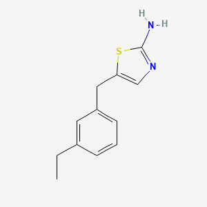 5-[(3-Ethylphenyl)methyl]-1,3-thiazol-2-amine