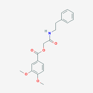 molecular formula C19H21NO5 B3003029 2-氧代-2-(苯乙氨基)乙基 3,4-二甲氧基苯甲酸酯 CAS No. 878935-56-9