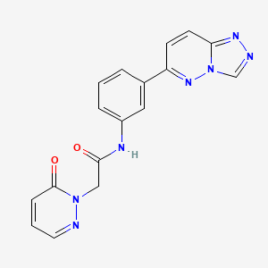 molecular formula C17H13N7O2 B3003033 N-(3-([1,2,4]triazolo[4,3-b]pyridazin-6-yl)phenyl)-2-(6-oxopyridazin-1(6H)-yl)acetamide CAS No. 1207024-04-1