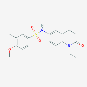 molecular formula C19H22N2O4S B3003040 N-(1-ethyl-2-oxo-1,2,3,4-tetrahydroquinolin-6-yl)-4-methoxy-3-methylbenzenesulfonamide CAS No. 922105-24-6