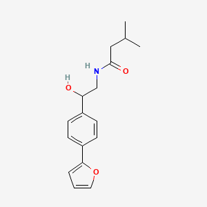 molecular formula C17H21NO3 B3003042 N-{2-[4-(furan-2-yl)phenyl]-2-hydroxyethyl}-3-methylbutanamide CAS No. 2097900-25-7