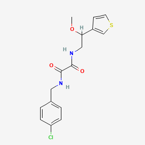 molecular formula C16H17ClN2O3S B3003049 N1-(4-chlorobenzyl)-N2-(2-methoxy-2-(thiophen-3-yl)ethyl)oxalamide CAS No. 1448045-88-2