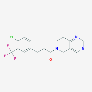 3-(4-chloro-3-(trifluoromethyl)phenyl)-1-(7,8-dihydropyrido[4,3-d]pyrimidin-6(5H)-yl)propan-1-one