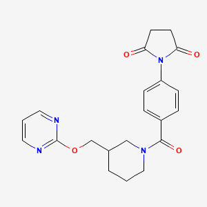 1-[4-[3-(Pyrimidin-2-yloxymethyl)piperidine-1-carbonyl]phenyl]pyrrolidine-2,5-dione
