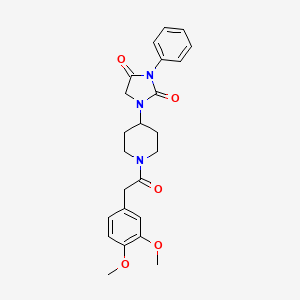 1-(1-(2-(3,4-Dimethoxyphenyl)acetyl)piperidin-4-yl)-3-phenylimidazolidine-2,4-dione