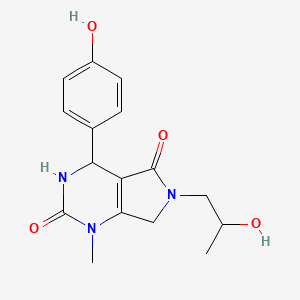 4-(4-hydroxyphenyl)-6-(2-hydroxypropyl)-1-methyl-3,4,6,7-tetrahydro-1H-pyrrolo[3,4-d]pyrimidine-2,5-dione