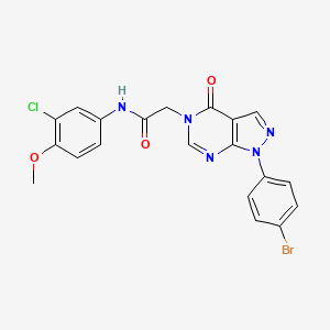 2-[1-(4-Bromophenyl)-4-oxopyrazolo[3,4-d]pyrimidin-5-yl]-N-(3-chloro-4-methoxyphenyl)acetamide