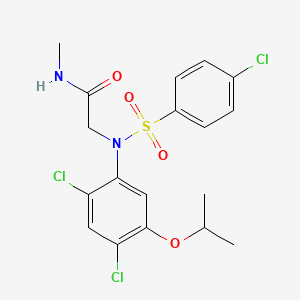 2-(N-(4-chlorophenylsulfonyl)-2,4-dichloro-5-isopropoxyphenylamino)-N-methylacetamide