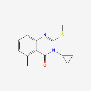 molecular formula C13H14N2OS B3003101 3-cyclopropyl-5-methyl-2-(methylthio)quinazolin-4(3H)-one CAS No. 2310097-32-4