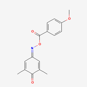 molecular formula C16H15NO4 B3003103 4-(((4-Methoxybenzoyl)oxy)imino)-2,6-dimethylcyclohexa-2,5-dienone CAS No. 321687-73-4