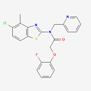 molecular formula C22H17ClFN3O2S B3003104 N-(5-chloro-4-methylbenzo[d]thiazol-2-yl)-2-(2-fluorophenoxy)-N-(pyridin-2-ylmethyl)acetamide CAS No. 1105245-04-2