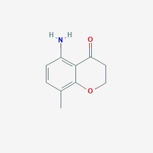 molecular formula C10H11NO2 B300311 5-Amino-8-methyl-4-chromanone 