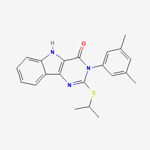molecular formula C21H21N3OS B3003112 3-(3,5-dimethylphenyl)-2-(isopropylthio)-3H-pyrimido[5,4-b]indol-4(5H)-one CAS No. 536705-89-2