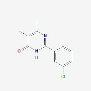 molecular formula C12H11ClN2O B3003118 2-(3-chlorophenyl)-5,6-dimethylpyrimidin-4(3H)-one CAS No. 184109-72-6