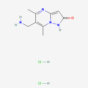 6-(aminomethyl)-5,7-dimethyl-1H,2H-pyrazolo[1,5-a]pyrimidin-2-one dihydrochloride