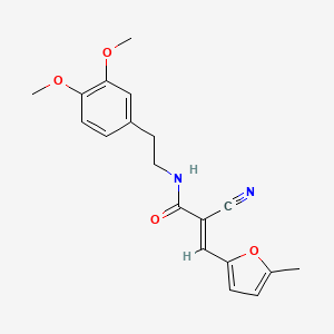 Acrylamide, 2-cyano-N-[2-(3,4-dimethoxyphenyl)ethyl]-3-(5-methylfuran-2-yl)-