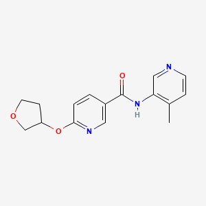 molecular formula C16H17N3O3 B3003156 N-(4-methylpyridin-3-yl)-6-((tetrahydrofuran-3-yl)oxy)nicotinamide CAS No. 2034271-05-9