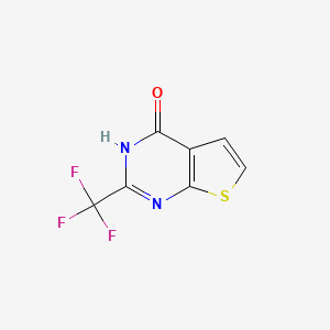 molecular formula C7H3F3N2OS B3003162 Thieno[2,3-d]pyrimidin-4(1H)-one, 2-(trifluoromethyl)- CAS No. 1374831-01-2