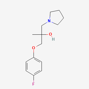 molecular formula C14H20FNO2 B3003179 1-(4-Fluorophenoxy)-2-methyl-3-(1-pyrrolidinyl)-2-propanol CAS No. 866154-77-0