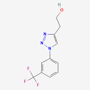 molecular formula C11H10F3N3O B3003181 2-{1-[3-(trifluoromethyl)phenyl]-1H-1,2,3-triazol-4-yl}ethan-1-ol CAS No. 1274826-77-5