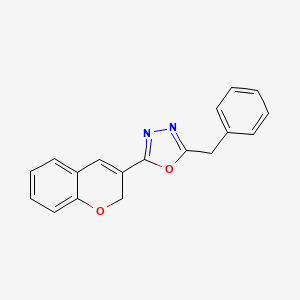 molecular formula C18H14N2O2 B3003185 2-benzyl-5-(2H-chromen-3-yl)-1,3,4-oxadiazole CAS No. 1081143-88-5