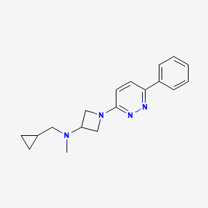 molecular formula C18H22N4 B3003198 N-(Cyclopropylmethyl)-N-methyl-1-(6-phenylpyridazin-3-yl)azetidin-3-amine CAS No. 2380079-05-8