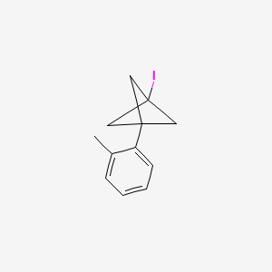 molecular formula C12H13I B3003217 1-Iodo-3-(2-methylphenyl)bicyclo[1.1.1]pentane CAS No. 2287345-33-7