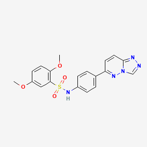 2,5-dimethoxy-N-[4-([1,2,4]triazolo[4,3-b]pyridazin-6-yl)phenyl]benzenesulfonamide