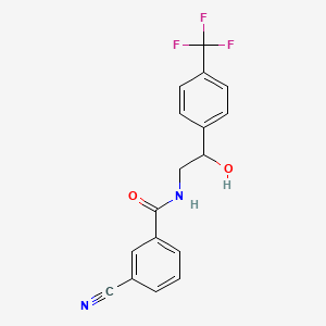 molecular formula C17H13F3N2O2 B3003222 3-cyano-N-(2-hydroxy-2-(4-(trifluoromethyl)phenyl)ethyl)benzamide CAS No. 1351600-85-5