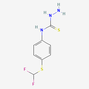 molecular formula C8H9F2N3S2 B3003225 3-氨基-1-{4-[(二氟甲基)硫烷基]苯基}硫脲 CAS No. 721910-08-3