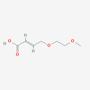 molecular formula C7H12O4 B3003230 4-(2-Methoxyethoxy)but-2-enoic acid CAS No. 1801616-85-2