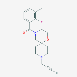 (2-Fluoro-3-methylphenyl)-(9-prop-2-ynyl-1-oxa-4,9-diazaspiro[5.5]undecan-4-yl)methanone