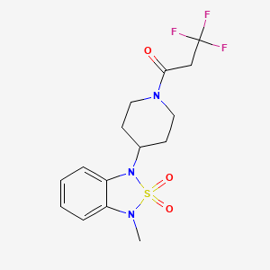 3,3,3-trifluoro-1-(4-(3-methyl-2,2-dioxidobenzo[c][1,2,5]thiadiazol-1(3H)-yl)piperidin-1-yl)propan-1-one