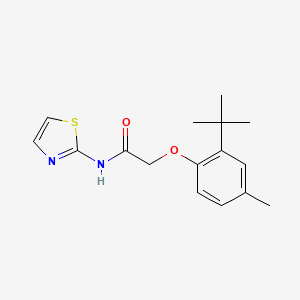 molecular formula C16H20N2O2S B3003241 2-(2-(tert-butyl)-4-methylphenoxy)-N-(thiazol-2-yl)acetamide CAS No. 446842-50-8