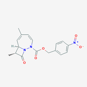 molecular formula C17H17N3O5 B300325 4-[hydroxy(oxido)amino]benzyl (7R,8R)-5,8-dimethyl-9-oxo-1,2-diazabicyclo[5.2.0]nona-3,5-diene-2-carboxylate 