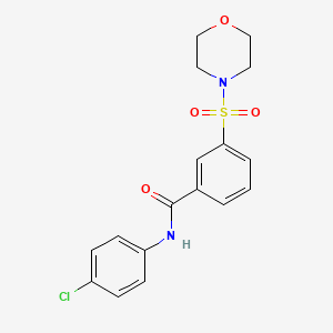 molecular formula C17H17ClN2O4S B3003250 N-(4-chlorophenyl)-3-morpholin-4-ylsulfonylbenzamide CAS No. 300690-95-3