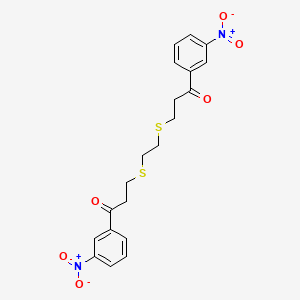 1-(3-Nitrophenyl)-3-[(2-{[3-(3-nitrophenyl)-3-oxopropyl]sulfanyl}ethyl)sulfanyl]-1-propanone