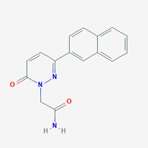 molecular formula C16H13N3O2 B3003266 2-(3-(naphthalen-2-yl)-6-oxopyridazin-1(6H)-yl)acetamide CAS No. 941883-18-7