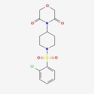 4-(1-((2-Chlorophenyl)sulfonyl)piperidin-4-yl)morpholine-3,5-dione