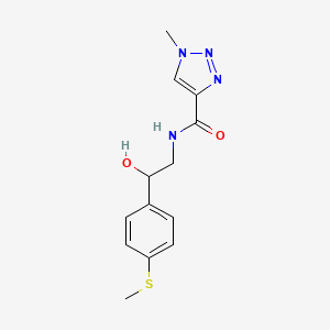 molecular formula C13H16N4O2S B3003283 N-(2-hydroxy-2-(4-(methylthio)phenyl)ethyl)-1-methyl-1H-1,2,3-triazole-4-carboxamide CAS No. 1448133-05-8
