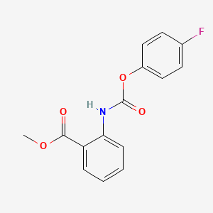molecular formula C15H12FNO4 B3003295 2-{[(4-氟苯氧基)羰基]氨基}苯甲酸甲酯 CAS No. 866153-43-7