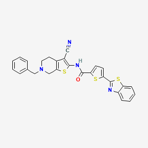 5-(benzo[d]thiazol-2-yl)-N-(6-benzyl-3-cyano-4,5,6,7-tetrahydrothieno[2,3-c]pyridin-2-yl)thiophene-2-carboxamide