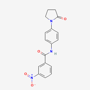 molecular formula C17H15N3O4 B3003302 3-nitro-N-(4-(2-oxopyrrolidin-1-yl)phenyl)benzamide CAS No. 941932-97-4